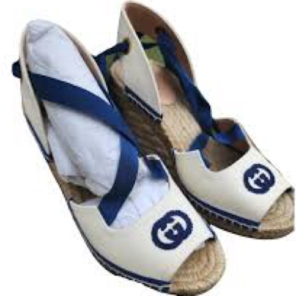 Gucci Judit navy & cream espadrilles, size 40. Brand new in box! - Picture 3 of 3